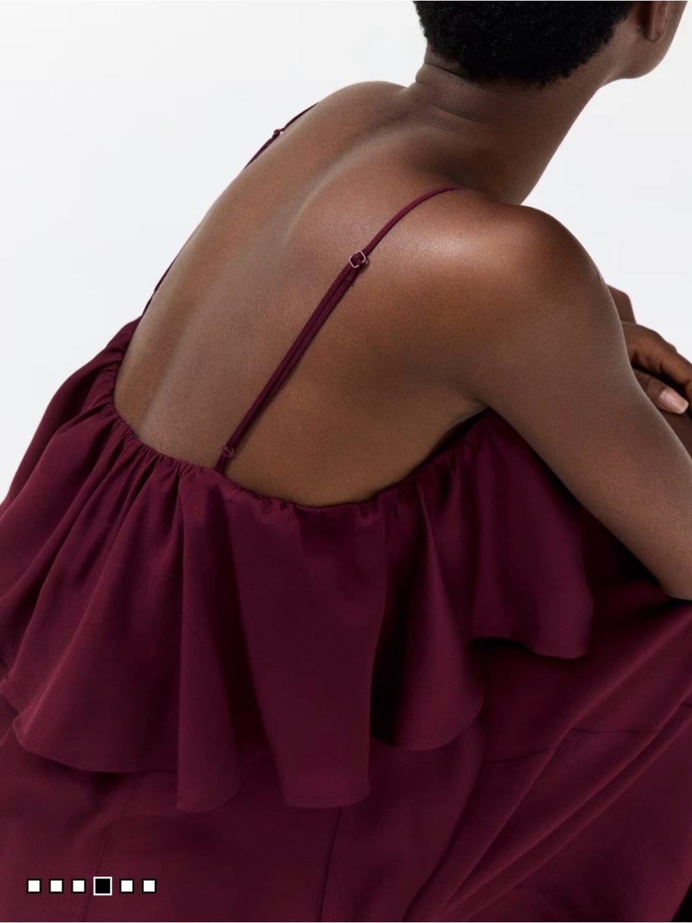 H&M Wine Ruffle Maxi Dress - Picture 4 of 10